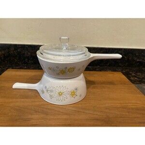 3 piece CORNING ware FLORAL BOUQUET SAUCE it up